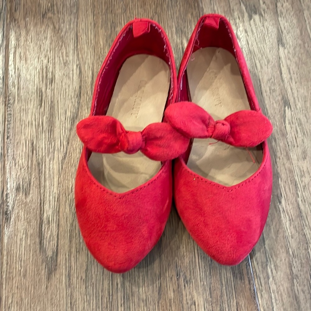 Red toddler shoes